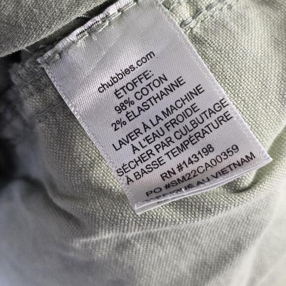 Chubbies Shorts Mens XL Sage Green 5.5 Inseam Regular Fit Elastic Waist Cotton - Picture 6 of 12